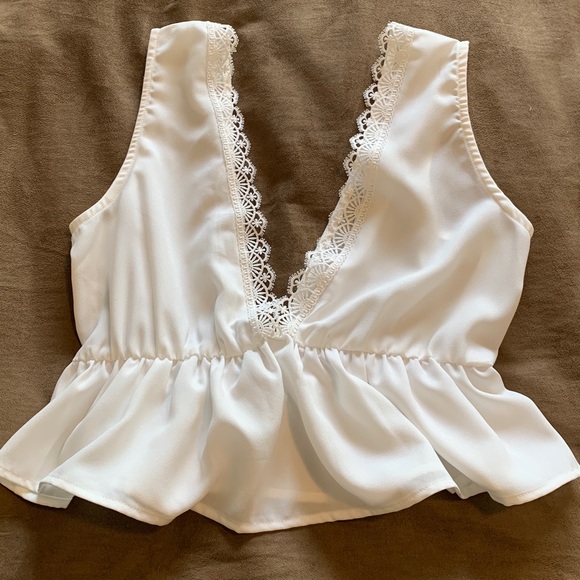 Sheer Lacey Flowy Top - Picture 2 of 5